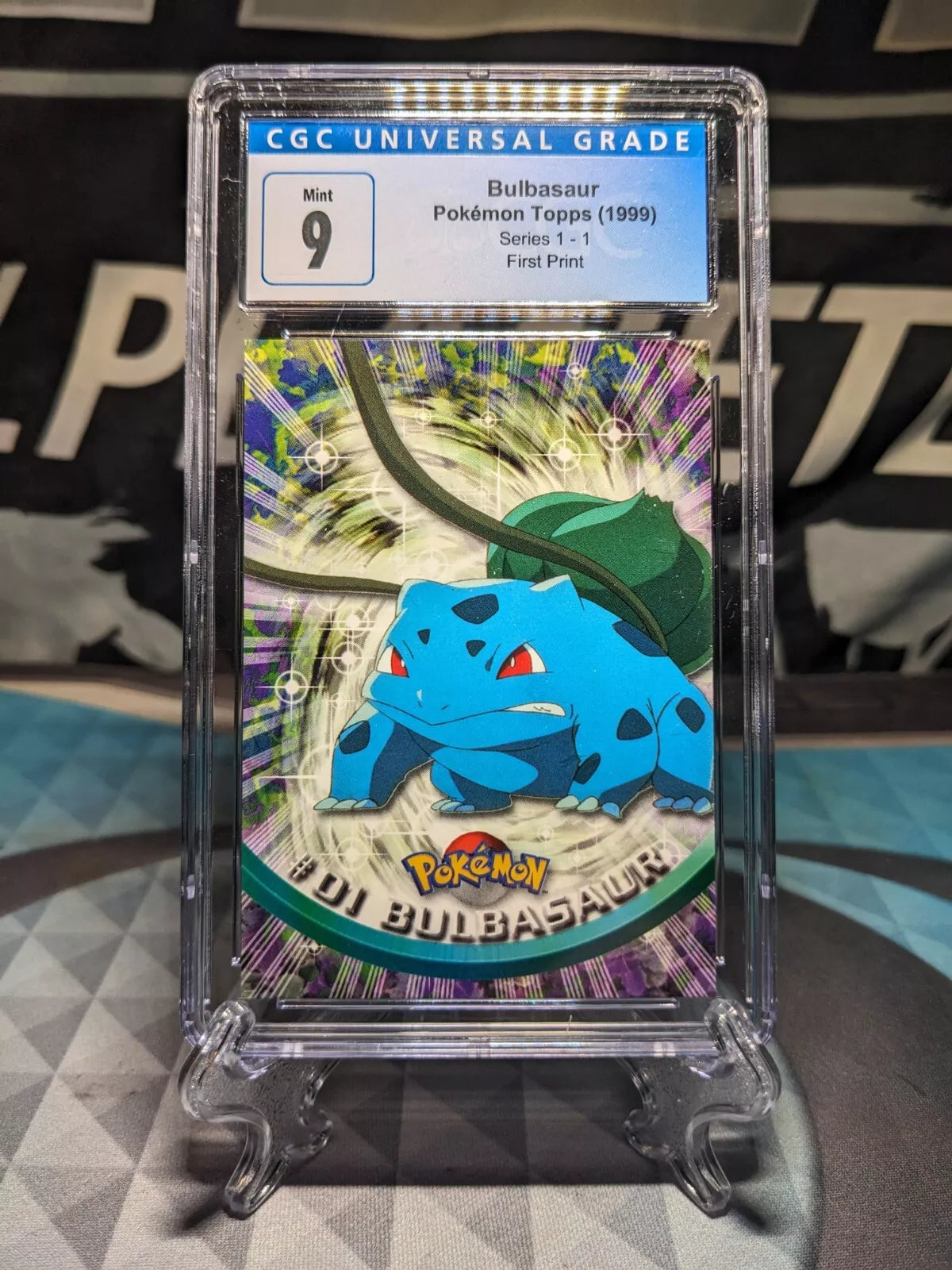 CGC 9 Mint Bulbasaur Topps Pokemon Card 1999 1st Print Vintage