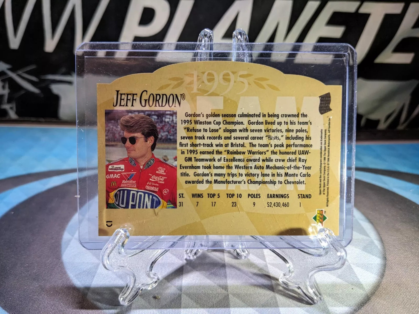1996 UPPER DECK JEFF GORDON ~DREAM SEASON~ DIE-CUT INSERT