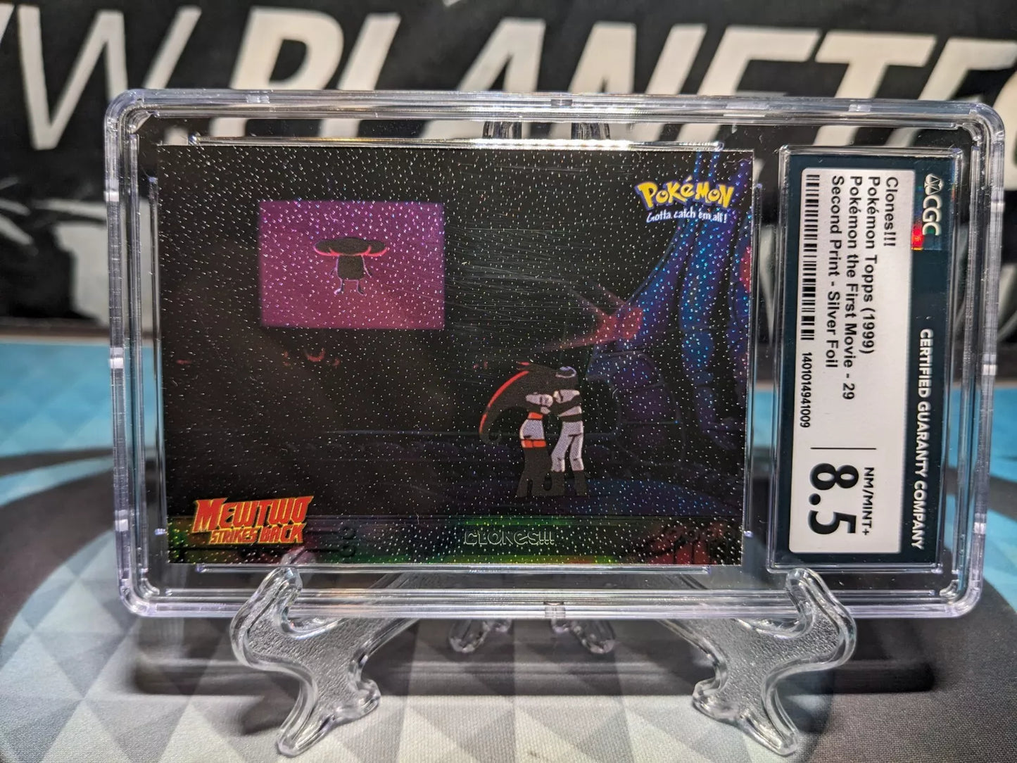 Clones!!! CGC 8.5 Pokemon Card Topps Movie 2nd Print, Silver Foil, Vintage