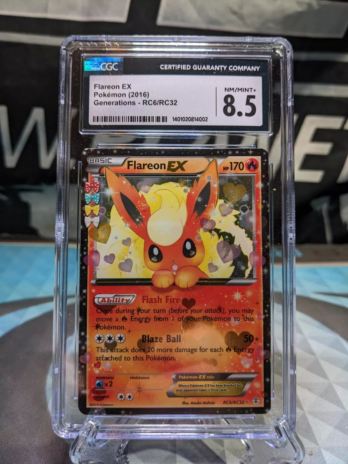 2016 Pokemon Generations #RC6 Flareon EX CGC 8.5